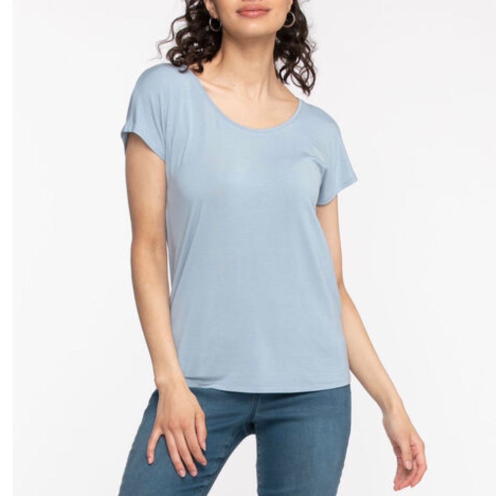 2/$15 Ricki’s Short Sleeve Top T-Shirt Dusty Blue Size M NWT